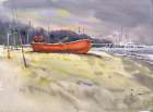 Boat in Silence Art Print