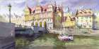 Ancient Town Tapestry Coastal Print