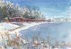 Watercolor landscape painting 18 Art Print