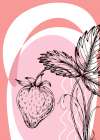 Lines and strawberry Art Print