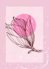 Magnolia flowers minimal art Art Print