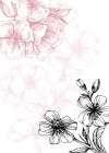 Sakura flowers minimal art Art Print