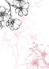 Sakura flowers minimal art Art Print