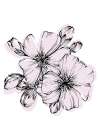 Japanese cherry flowers minimal art Art Print