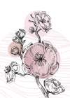 Sakura flowers minimal art Art Print