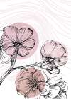 Cherry flower flowers minimal art Art Print