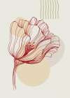 Poppies flowers minimal art Art Print