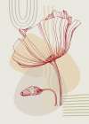 Poppies flowers minimal art Art Print