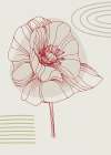 Poppies flowers minimal art Art Print