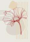 Poppies flowers minimal art Art Print