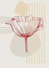 Poppies flowers minimal art Art Print