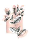 Eucalyptus flowers minimal art Art Print