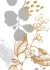 Eucalyptus flowers minimal art Art Print