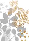 Eucalyptus flowers minimal art Art Print