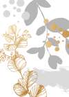 Eucalyptus flowers minimal art Art Print