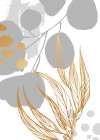 Eucalyptus flowers minimal art Art Print