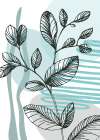 Eucalyptus flowers minimal art Art Print