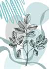 Eucalyptus flowers minimal art Art Print