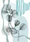 Eucalyptus flowers minimal art Art Print