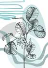 Eucalyptus flowers minimal art Art Print