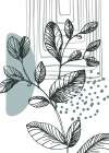 Eucalyptus flowers minimal art Art Print