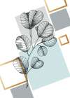 Eucalyptus flowers minimal art Art Print