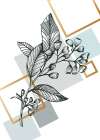 Eucalyptus flowers minimal art Art Print