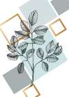 Eucalyptus flowers minimal art Art Print