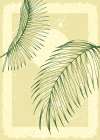 Palm leaves exotic plants Abstract Art Print
