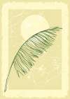 Palm leaves exotic plants Abstract Art Print