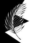 Palm leaves exotic plants Art Print