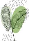 Palm leaves exotic plants Art Print