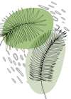 Palm leaves exotic plants Minimalist Print