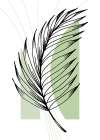 Palm leaves exotic plants Abstract Art Print