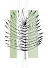 Palm leaves exotic plants Abstract Art Print