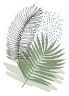 Palm leaves exotic plants Art Print