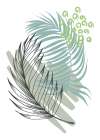 Palm leaves exotic plants Art Print