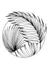 Palm leaves exotic plants Minimalist Print