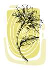 Sunflower minimal art Art Print