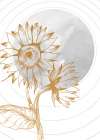 Sunflower minimal art Art Print