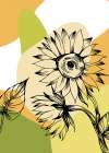 Sunflower minimal art Art Print
