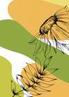 Sunflower minimal art Art Print