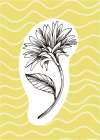 Sunflower minimal art Art Print