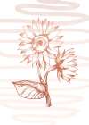 Sunflower minimal art Art Print