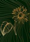 Sunflower minimal art Art Print
