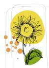 Sunflower minimal art Art Print