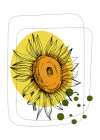 Sunflower minimal art Art Print