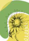 Sunflower minimal art Art Print