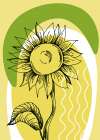 Sunflower minimal art Art Print