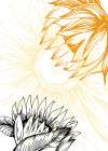 Sunflower minimal art Art Print